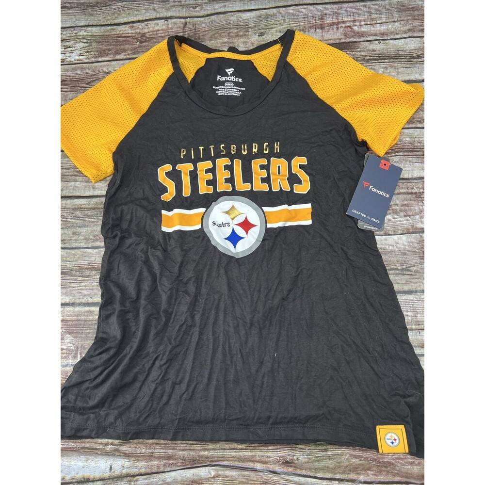 NWT Fanatics NFL Pittsburgh Steelers Football Women's Shirt Size Medium